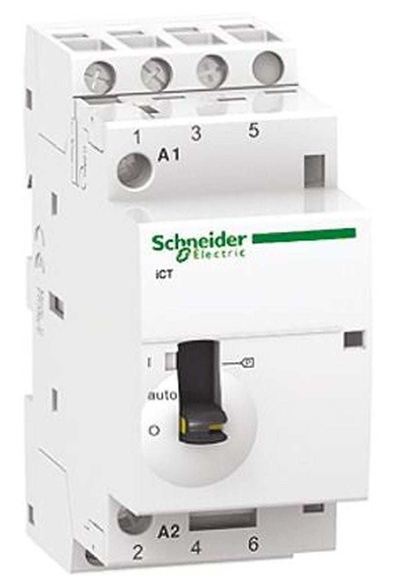 Schneider Electric Acti9 iCT Contactor, 230V ac Coil, 3-Pole, 25 A, 1.6 W 240V, 3 NO, 400V ac