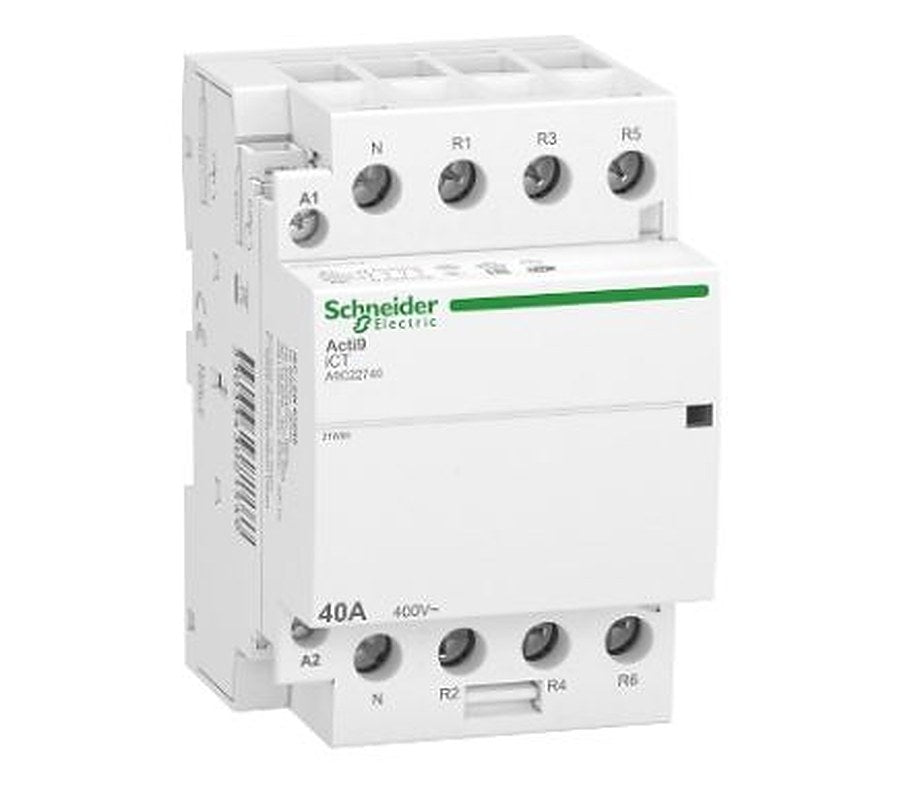 Schneider Electric Acti9 iDT40 Contactor, 4-Pole, 40 A, 2.1 W 240V, 4 NC