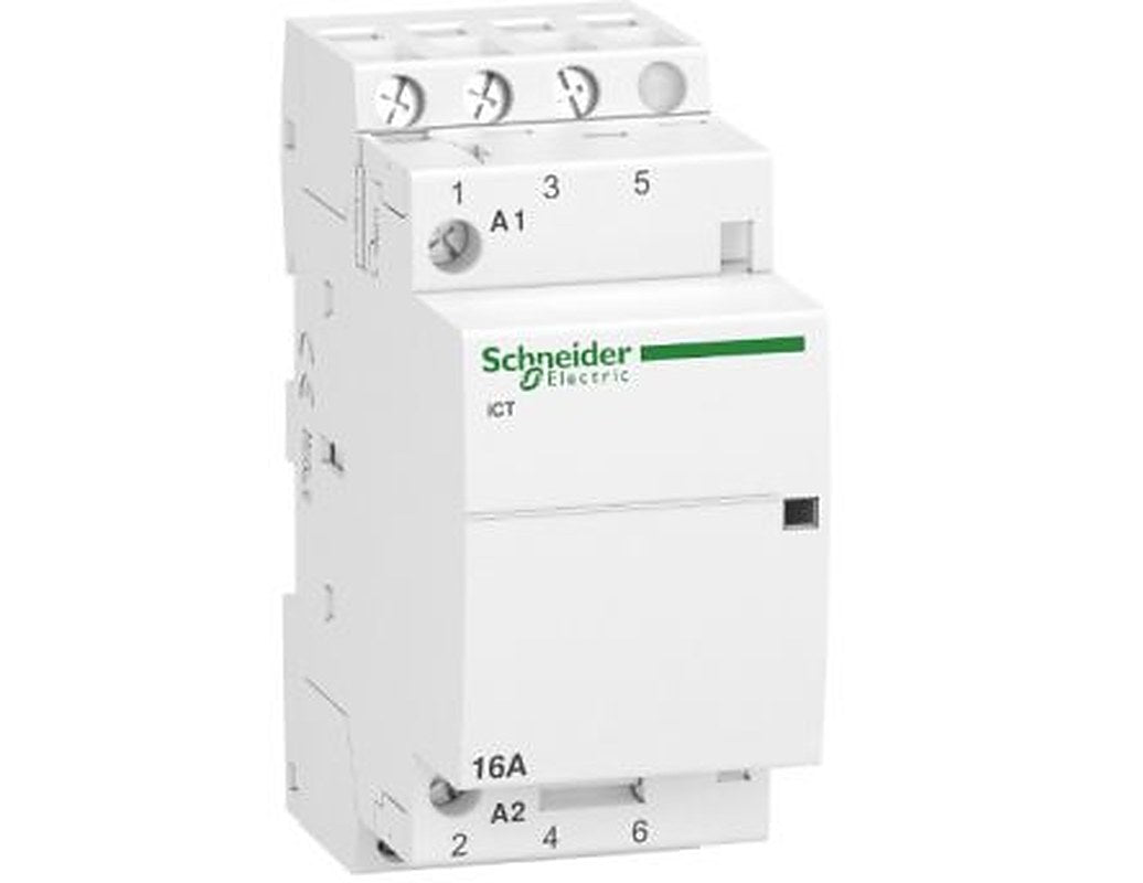Schneider Electric Acti9 iCT Contactor, 240V Coil, 3-Pole, 1.6 W 240V, 3 NO