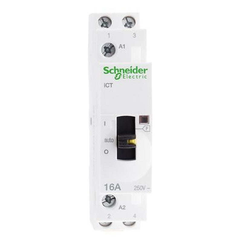 Schneider Electric Acti9 iCT Contactor, 230V ac Coil, 2-Pole, 16 A, 1.3 W 240V, 2 NO, 250V ac