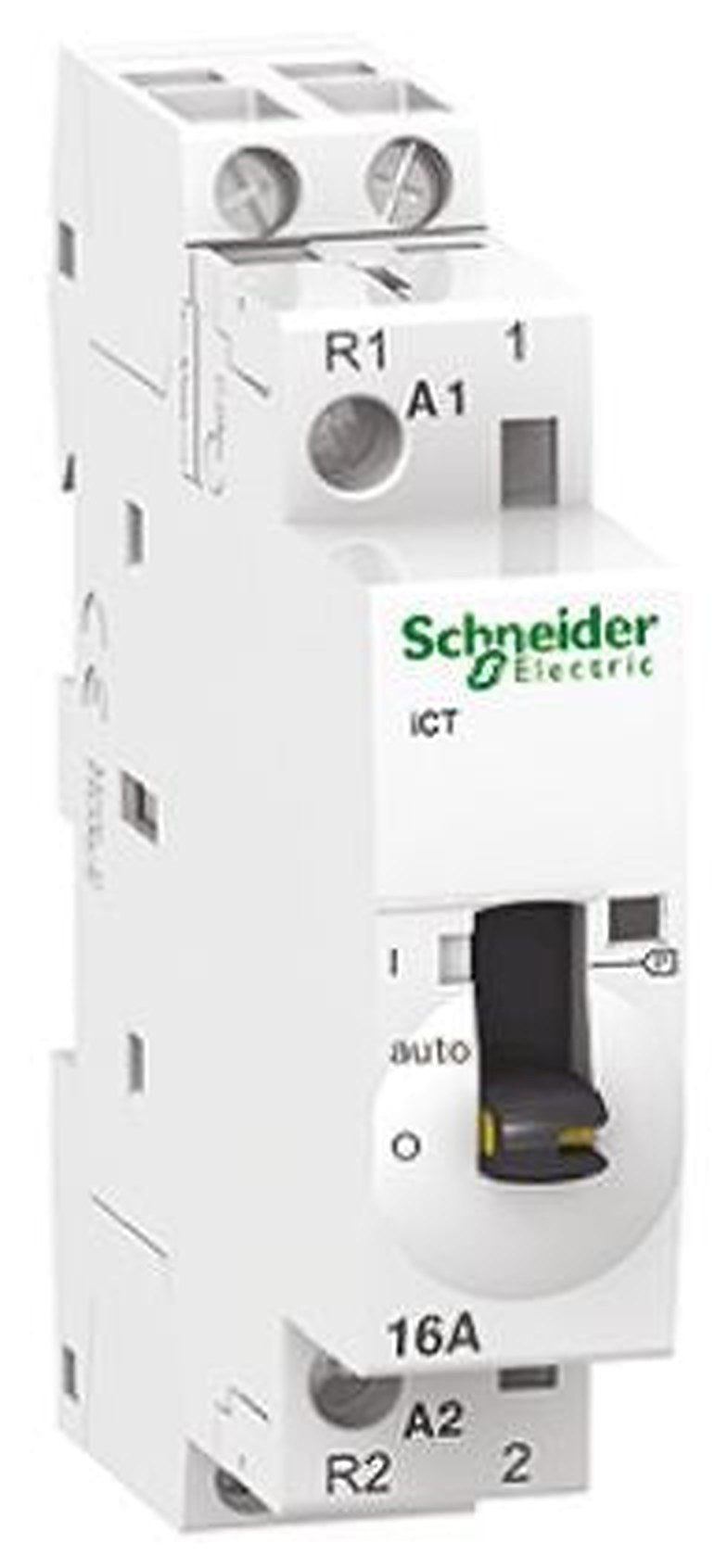 Schneider Electric Acti9 iCT Contactor, 230V ac Coil, 2-Pole, 16 A, 1.3 W 240V, 1 NO/1 NC, 250V ac
