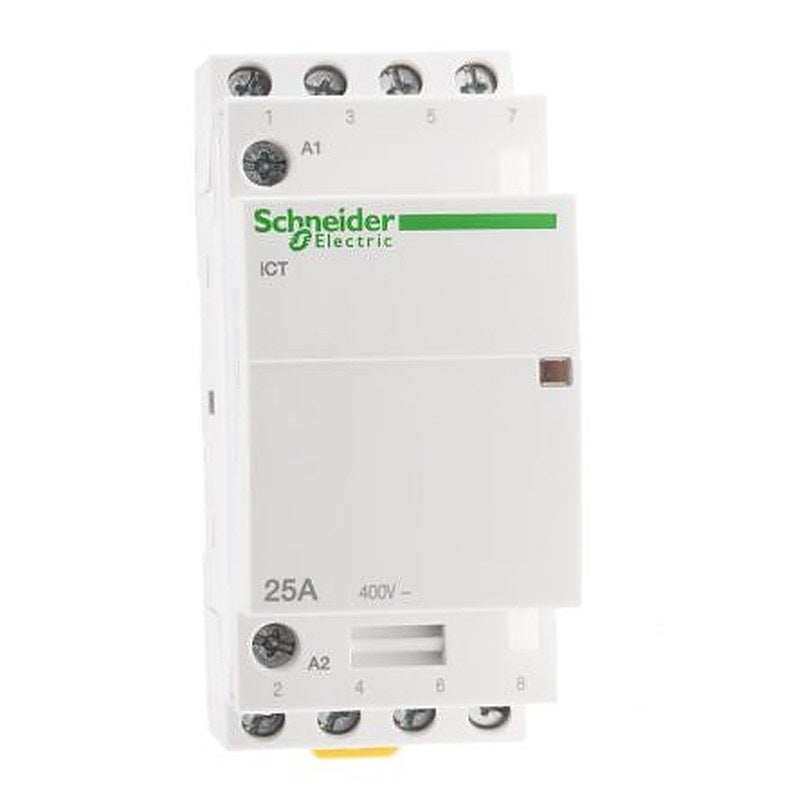 Schneider Electric Acti9 iCT Contactor, 230V ac Coil, 4-Pole, 1.6 W 240V, 4 NO, 400V ac