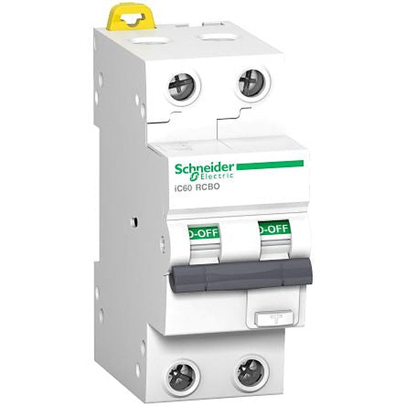 Schneider Electric Residual Current Circuit Breaker with Overload Protection, 16A Current Rating, 2-Pole, 300 mA Trip