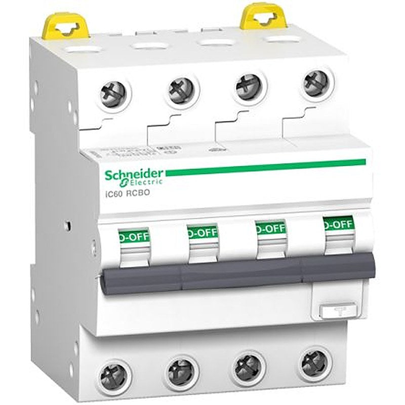 Schneider Electric Acti9 Acti9 iC60 Miniature Circuit Breaker, 4-Pole, 16A, Type C, 415V ac AC, 36 kA Breaking Capacity