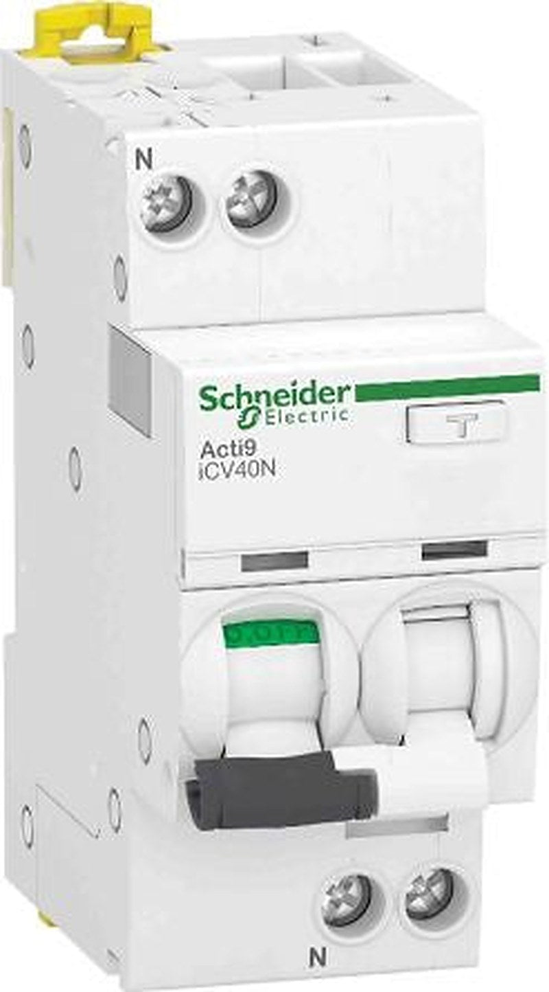 Schneider Electric Residual Current Circuit Breaker with Overload Protection, 25A Current Rating, 1-Pole, 30 mA Trip