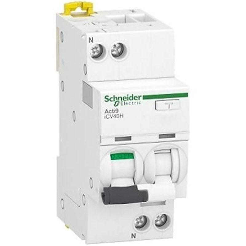 Schneider Electric Residual Current Circuit Breaker with Overload Protection, 10A Current Rating, 1-Pole, 30 mA Trip
