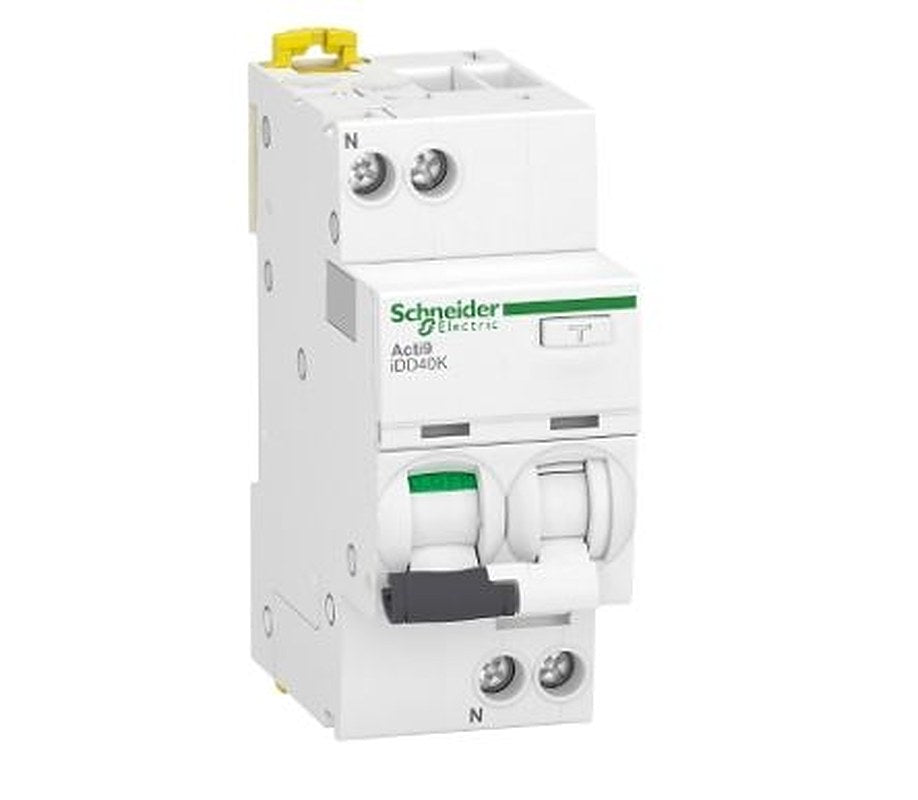 Schneider Electric Residual Current Circuit Breaker with Overload Protection, 25A Current Rating, 1-Pole, 300 mA Trip