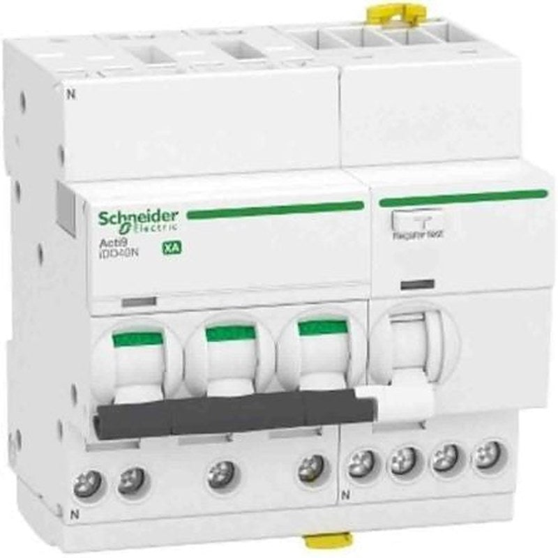 Schneider Electric Acti9 Acti9 iDT40 Miniature Circuit Breaker, 3-Pole, 16A, Type C, 10 kA Breaking Capacity