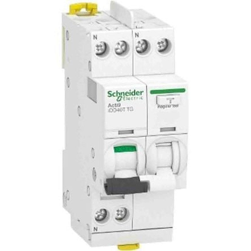 Schneider Electric Acti9 Acti9 iDT40 Miniature Circuit Breaker, 1-Pole, 25A, Type C, 4.5 kA Breaking Capacity