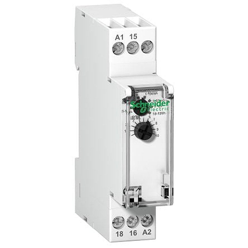 Schneider Electric Acti9 Control Series DIN Rail Timer Relay, 24 V dc 24V ac, 240 V ac, 0.1 to 360000 s, SPDT Switch