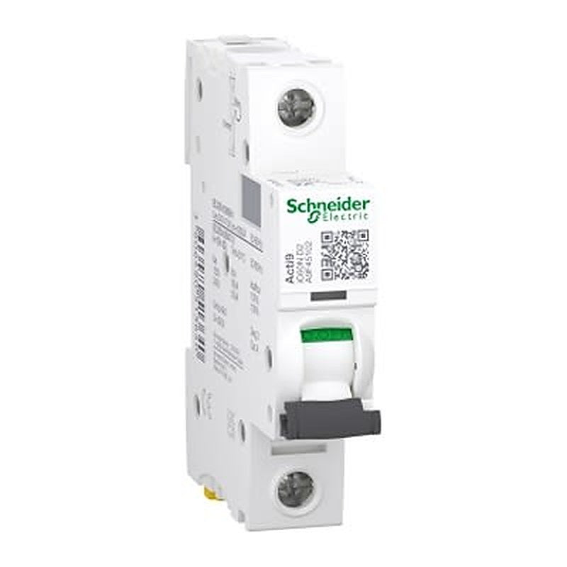 Schneider Electric Acti9 iC60N Circuit Breaker, 1-Pole, 2A, D, 60V ac AC, 60 V dc DC, 50 kA Breaking Capacity