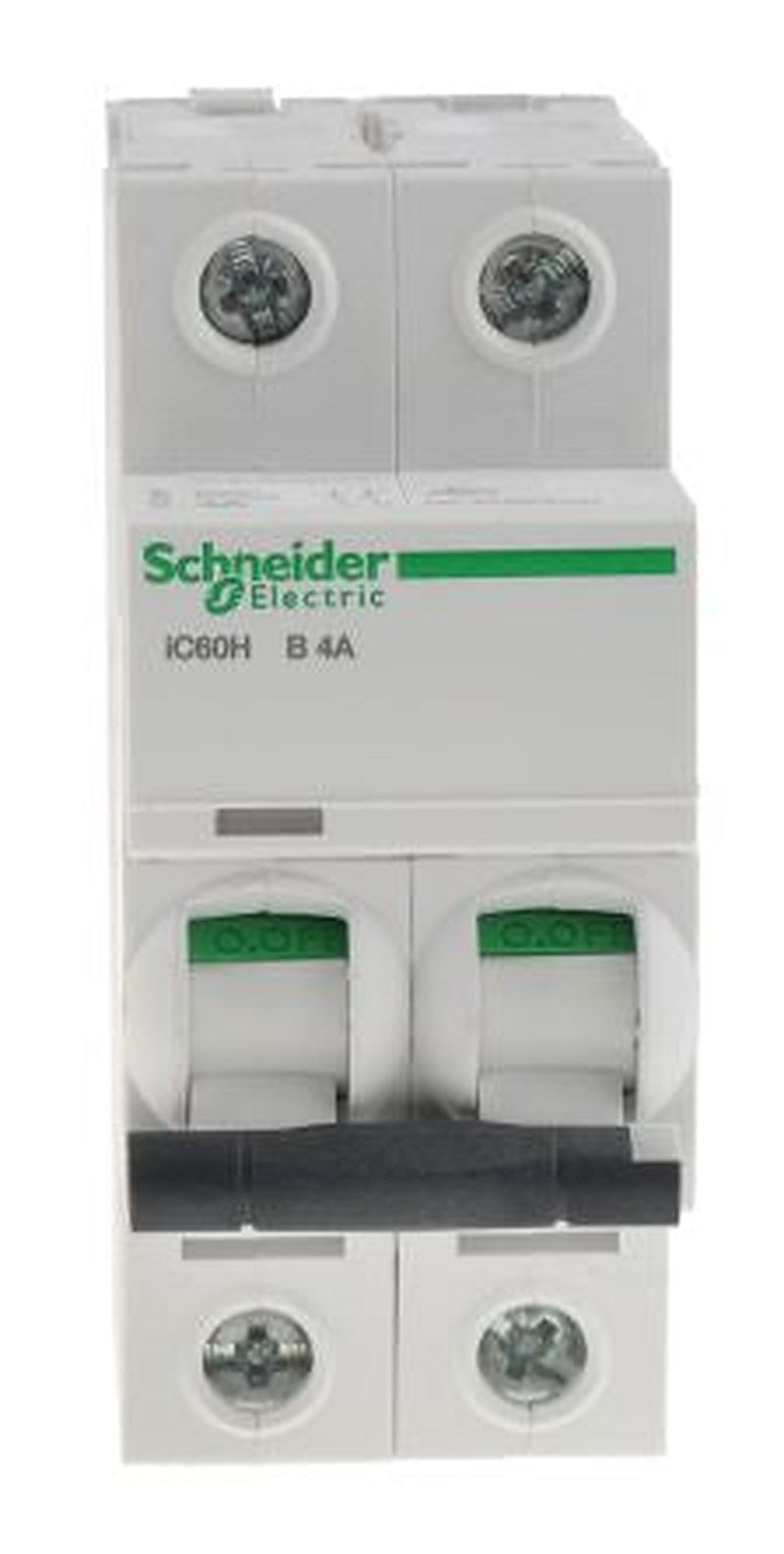 Schneider Electric Acti9 C60HB Miniature Circuit Breaker, 2-Pole, 4A, Type B, 440V ac AC, 133 V dc DC, 70 kA Breaking