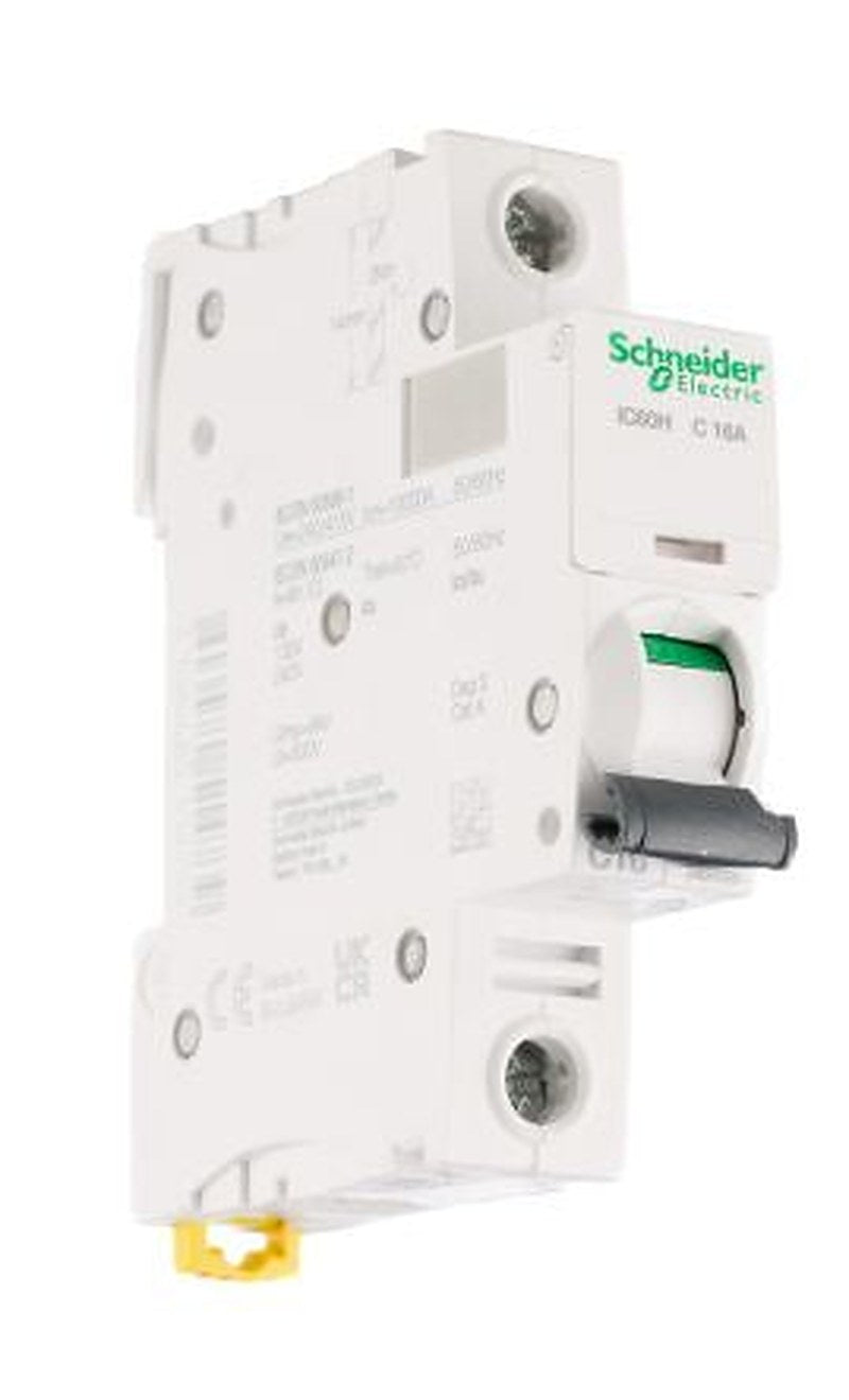 Schneider Electric Acti9 iC60H Miniature Circuit Breaker, 1-Pole, 6A, Type C, 100V, 12 V, 133 V, 220 V, 240 V, 60 V AC,