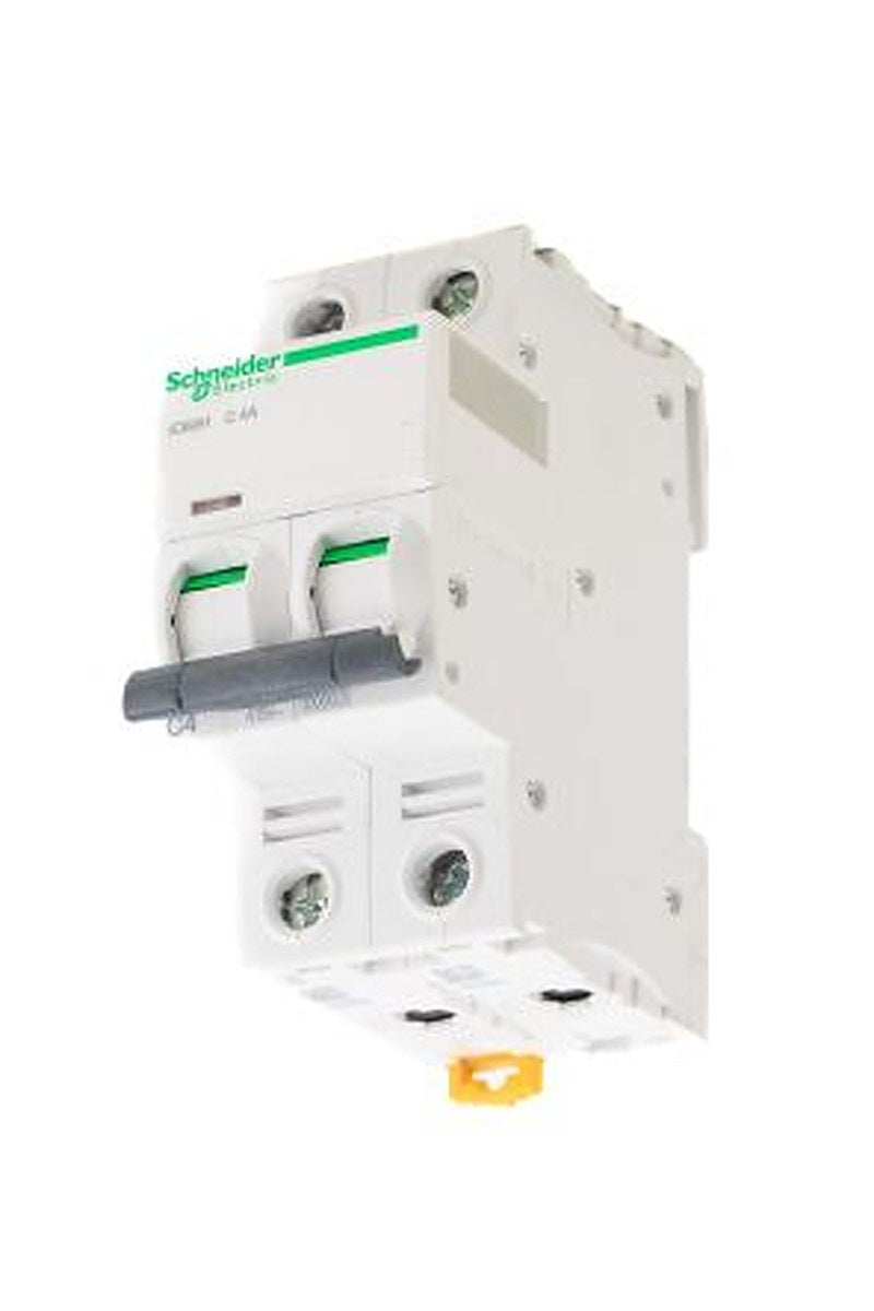 Schneider Electric Acti9 iC60H Miniature Circuit Breaker, 2-Pole, 20A, Type C, 12V, 133 V, 220 V, 240 V, 380 V, 415 V,