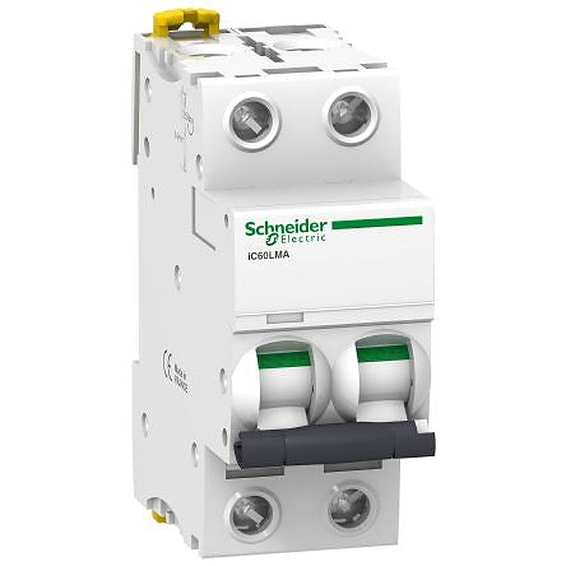 Schneider Electric Acti9 Acti9 Moteur Miniature Circuit Breaker, 2-Pole, 12.5A, Magnetic, 14 kA Breaking Capacity