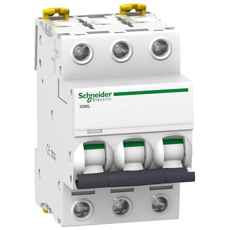 Schneider Electric Acti9 Acti9 iC60 Miniature Circuit Breaker, 3-Pole, 20A, Type Z, 180 V dc DC, 15000 A Breaking