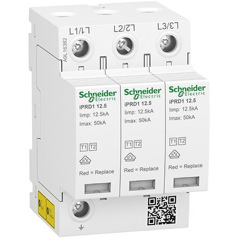 Schneider Electric 3 Phase Surge Arrester, 50 kA, 350 V ac