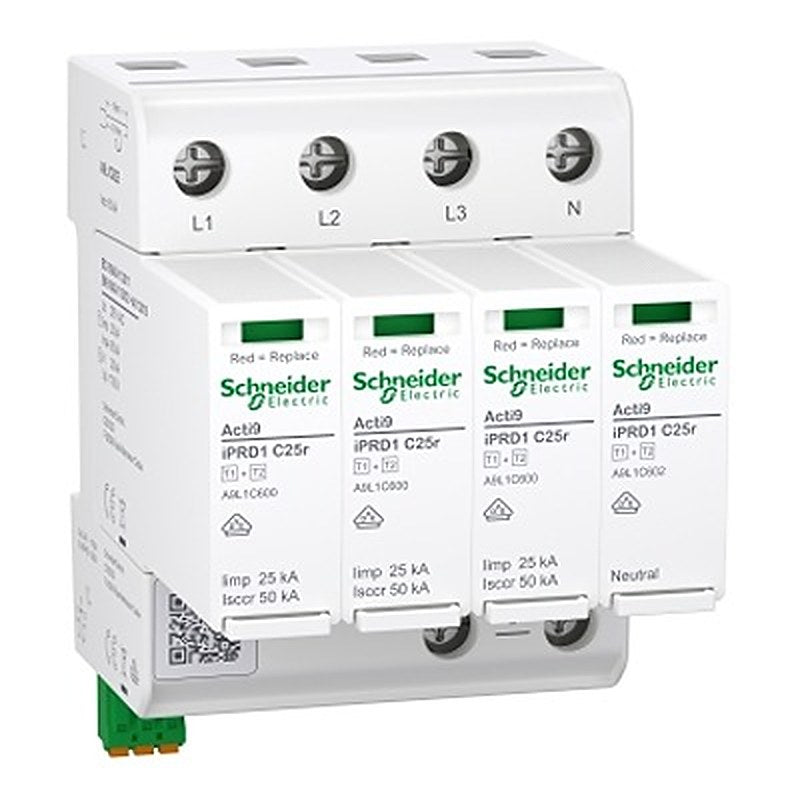 Schneider Electric 3 Phase Surge Arrester, 150 kA, 1.5 kV, DIN Rail