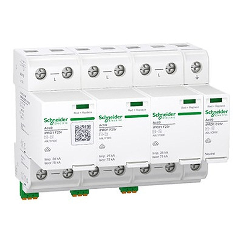 Schneider Electric 3 Phase Surge Arrester, 150 kA, 1.5 kV, DIN Rail
