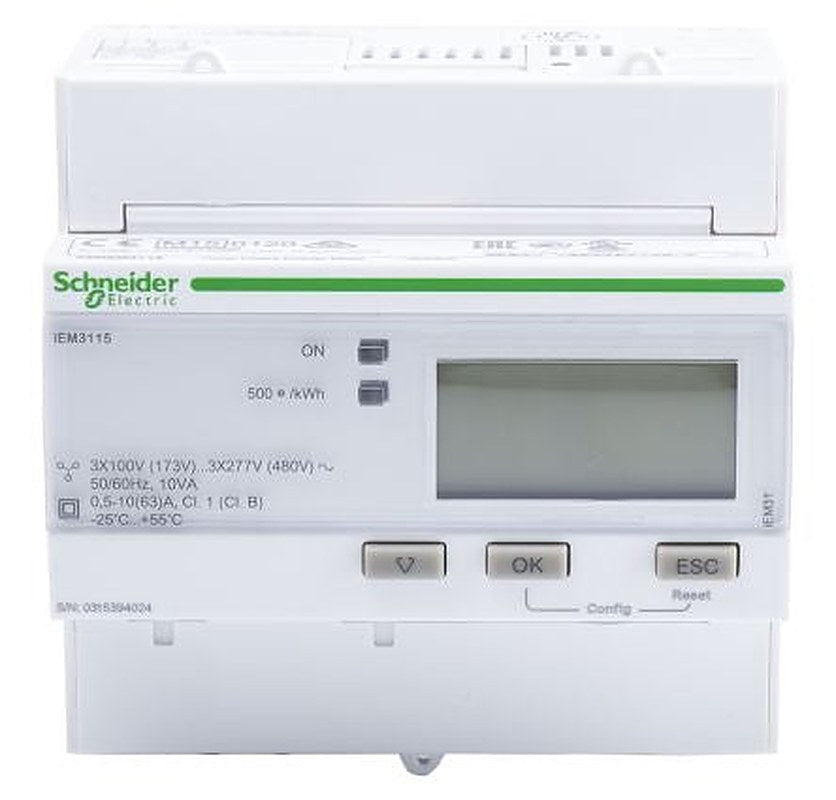 Schneider Electric 3 Phase LCD Energy Meter