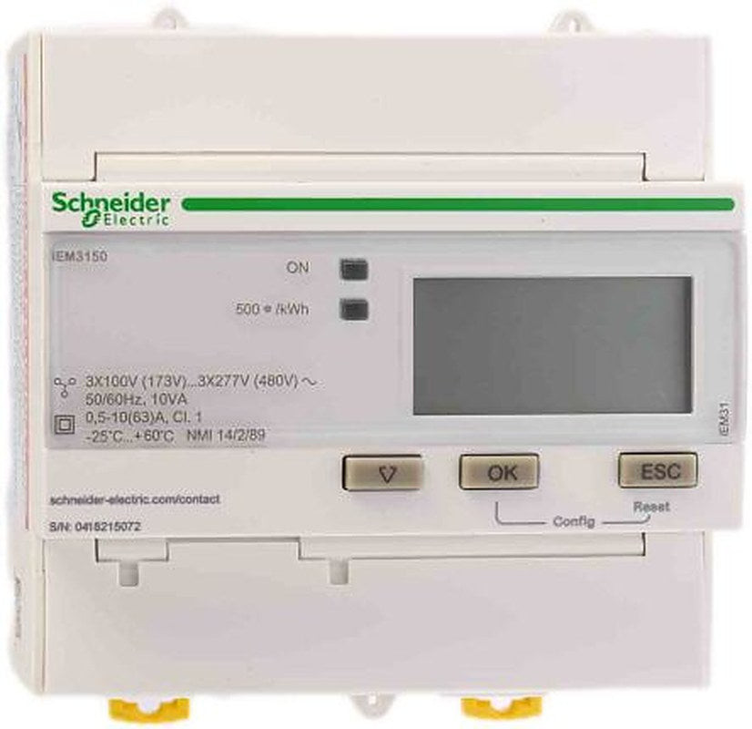 Schneider Electric 3 Phase LCD Energy Meter