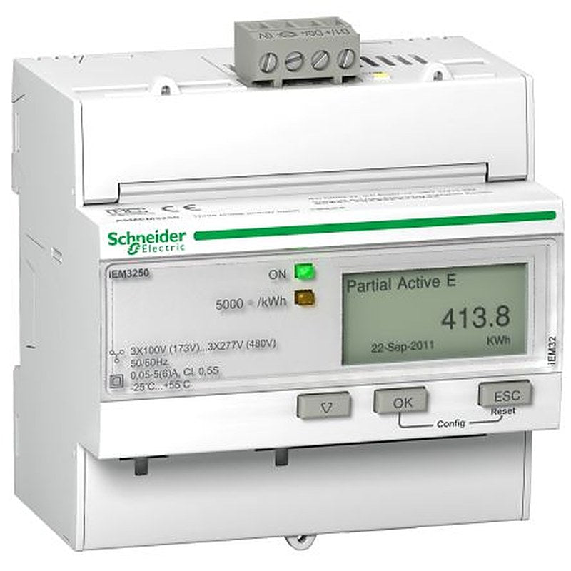 Schneider Electric 3 Phase LCD Energy Meter
