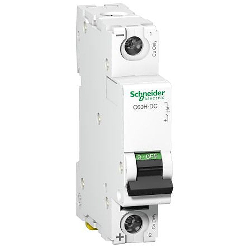 Schneider Electric Acti9 Acti9 PV Miniature Circuit Breaker, 1-Pole, 5A, Type C, 250 V dc DC, 6 kA Breaking Capacity
