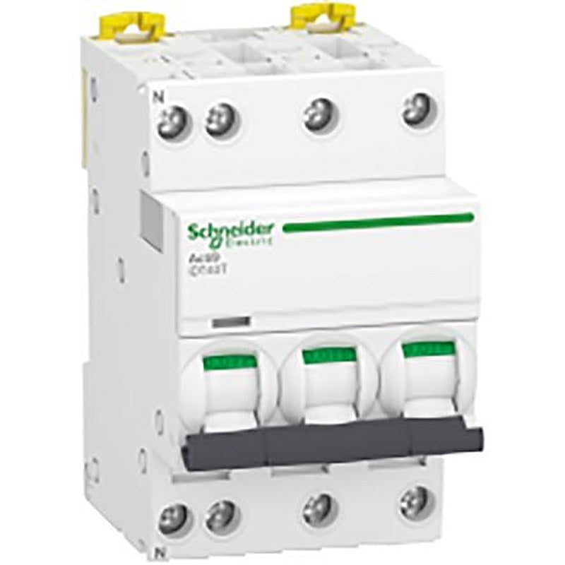 Schneider Electric Acti9 Acti9 iDT40T Miniature Circuit Breaker, 3-Pole, 20A, Type C, 4.5 kA Breaking Capacity
