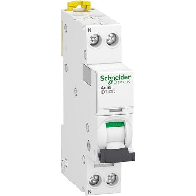 Schneider Electric Acti9 Acti9 iDT40N Miniature Circuit Breaker, 1-Pole, 6A, Type C, 10 kA Breaking Capacity