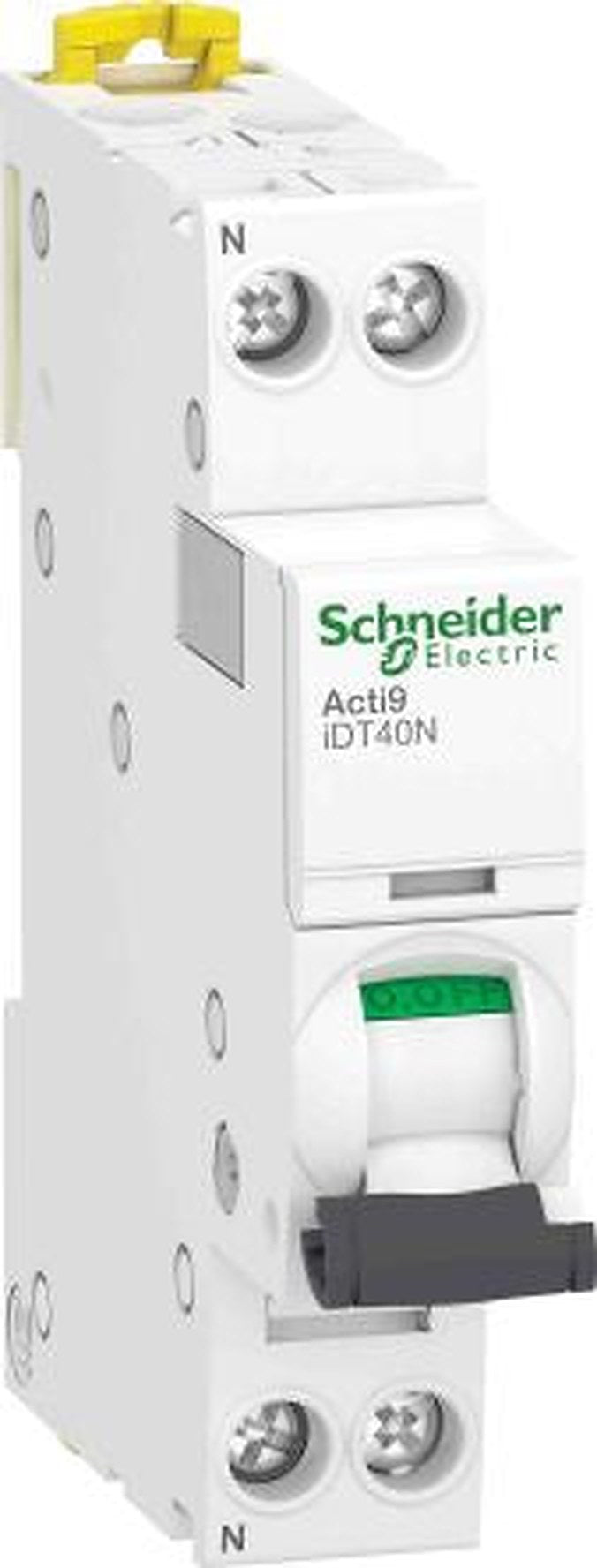 Schneider Electric Acti9 Acti9 iDT40N Miniature Circuit Breaker, 1-Pole, 40A, 500 V dc DC, 10 kA Breaking Capacity