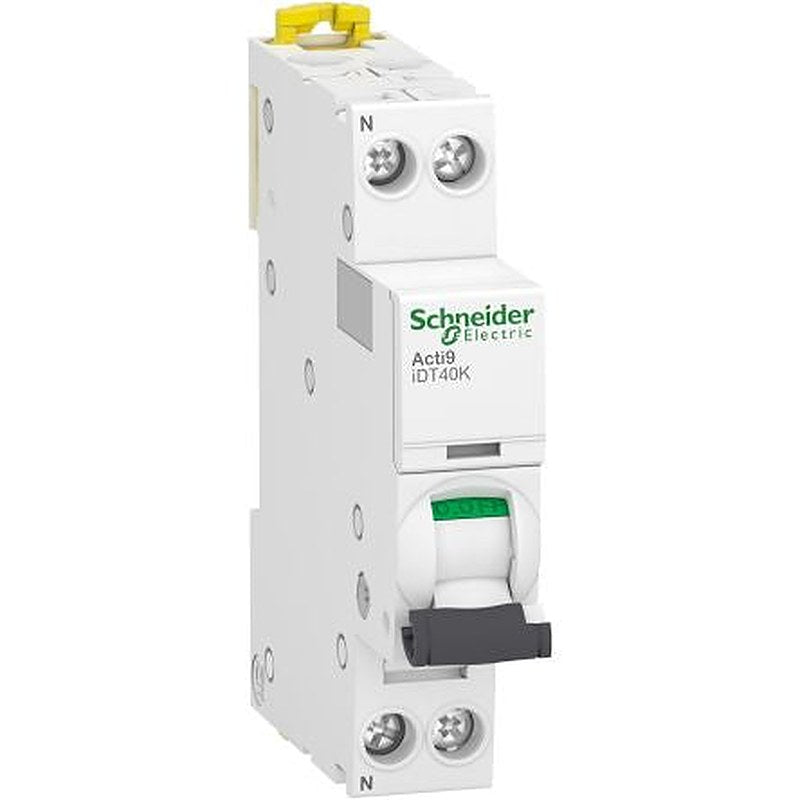 Schneider Electric Acti9 Acti9 iDT40K Miniature Circuit Breaker, 1-Pole, 6A, Type C, 230V ac AC, 4500 A Breaking