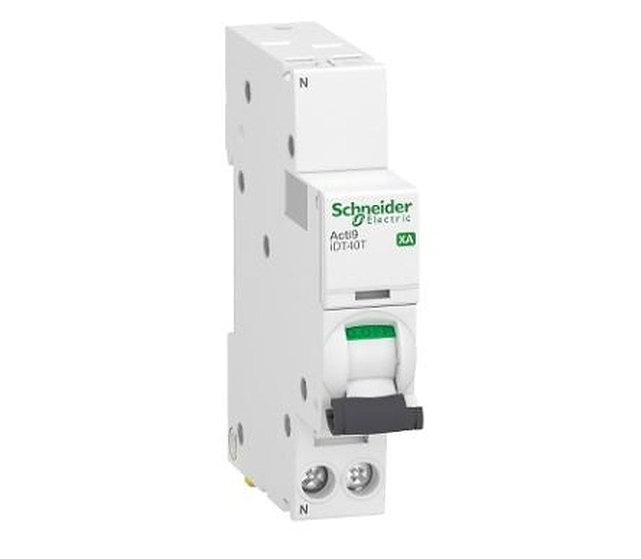 Schneider Electric Acti9 Acti9 iDT40T XA Miniature Circuit Breaker, 1-Pole, 40A, Type C, 230V ac AC, 4500 A Breaking