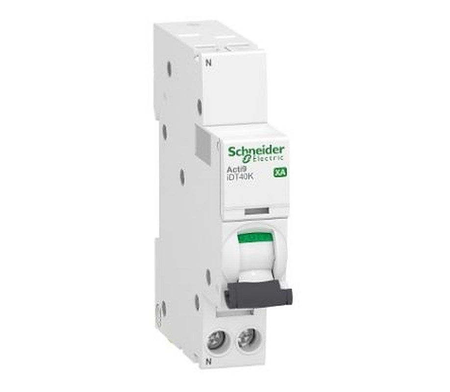 Schneider Electric Acti9 Acti9 iDT40K XA Miniature Circuit Breaker, 1-Pole, 6A, Type C, 230V ac AC, 4500 A Breaking
