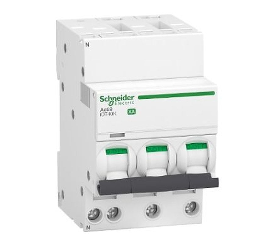 Schneider Electric Acti9 Acti9 iDT40K XA Miniature Circuit Breaker, 3+N-Pole, 16A, Type C, 230V ac AC, 4500 A Breaking