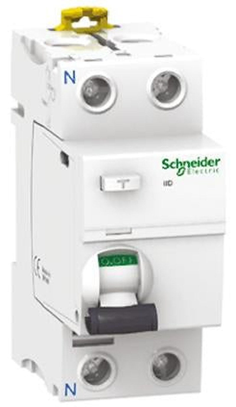 Schneider Electric Acti9 iID Series Residual Current Device, 40A, 2-Pole, 100 mA, Type AC, 1500 A 240V ac