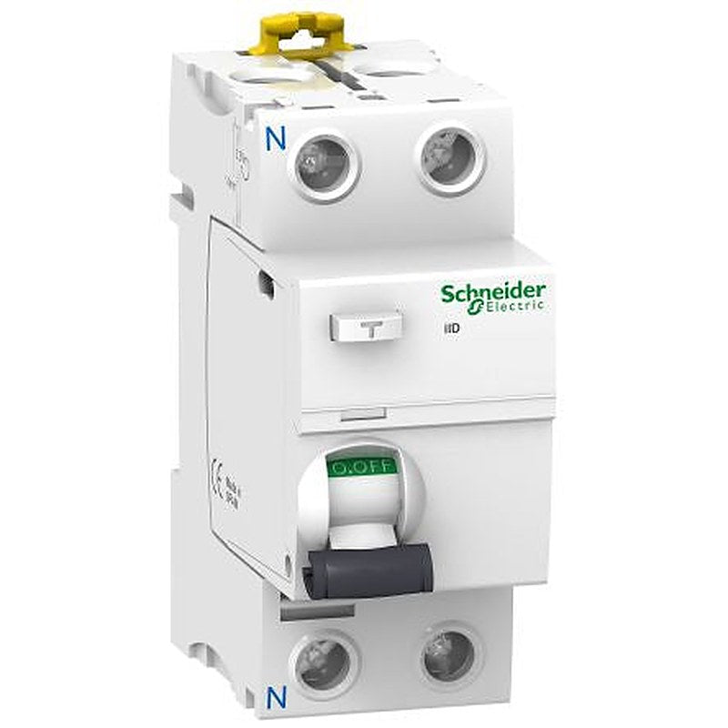 Schneider Electric Acti9 iID Series Residual Current Circuit Breaker, 63A, 2-Pole, 300 mA, Type AC, 1500 A