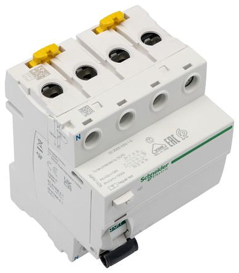 Schneider Electric IID Series Residual Current Circuit Breaker, 25A, 4-Pole, 30 mA, Type AC, 1500 A 415V ac