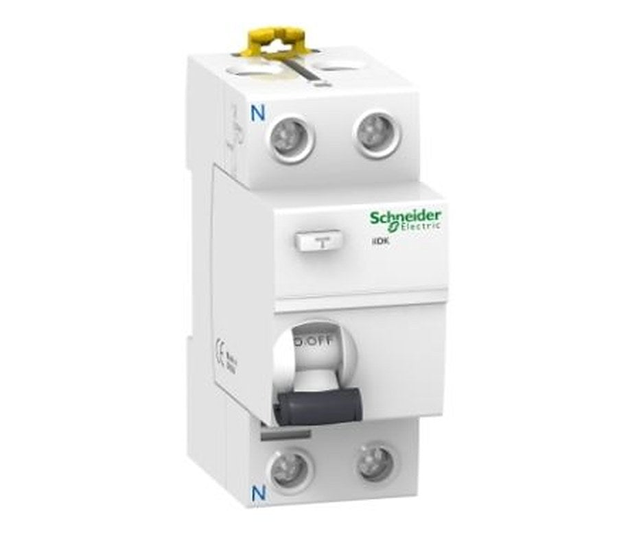 Schneider Electric Acti9 iIDK Series Residual Current Circuit Breaker, 40A, 2-Pole, 30 mA, Type AC, 500 A 240V ac
