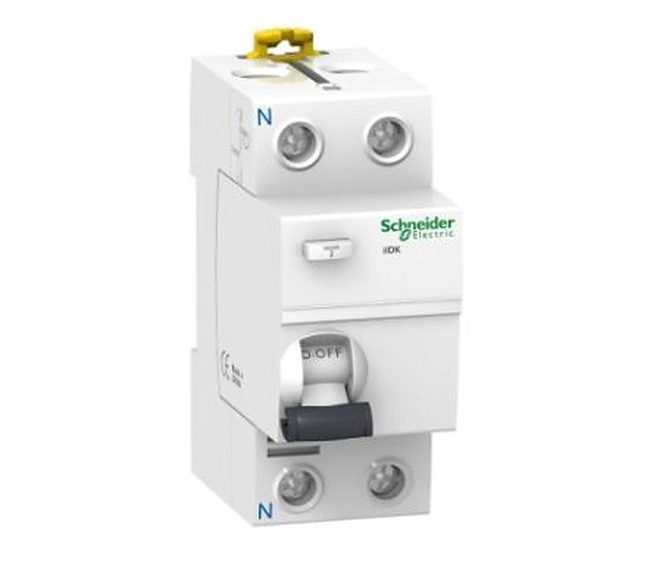 Schneider Electric Acti9 iIDK Series Residual Current Circuit Breaker, 25A, 2-Pole, 300 mA, Type AC, 500 A 240V ac