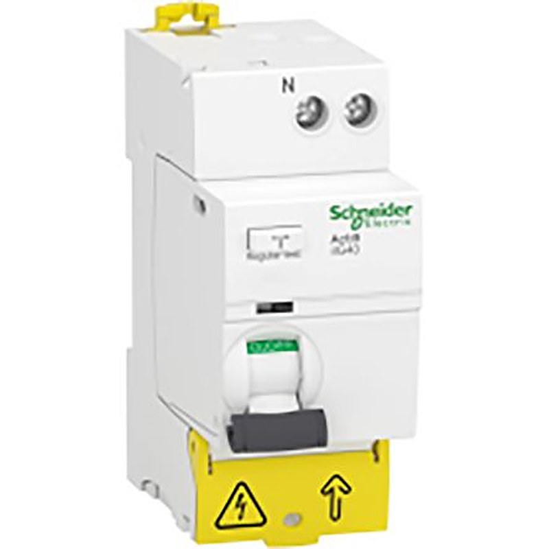 Schneider Electric Acti9 iDT40 Series Residual Current Circuit Breaker, 40A, 1-Pole, 300 mA, Type AC, 1500 A
