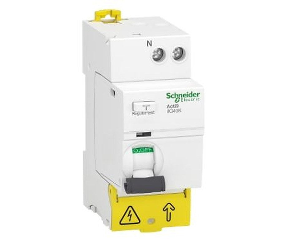Schneider Electric Acti9 iIG40K Series Residual Current Circuit Breaker, 40A, 1-Pole, 300 mA, Type AC, 500 A 230V ac