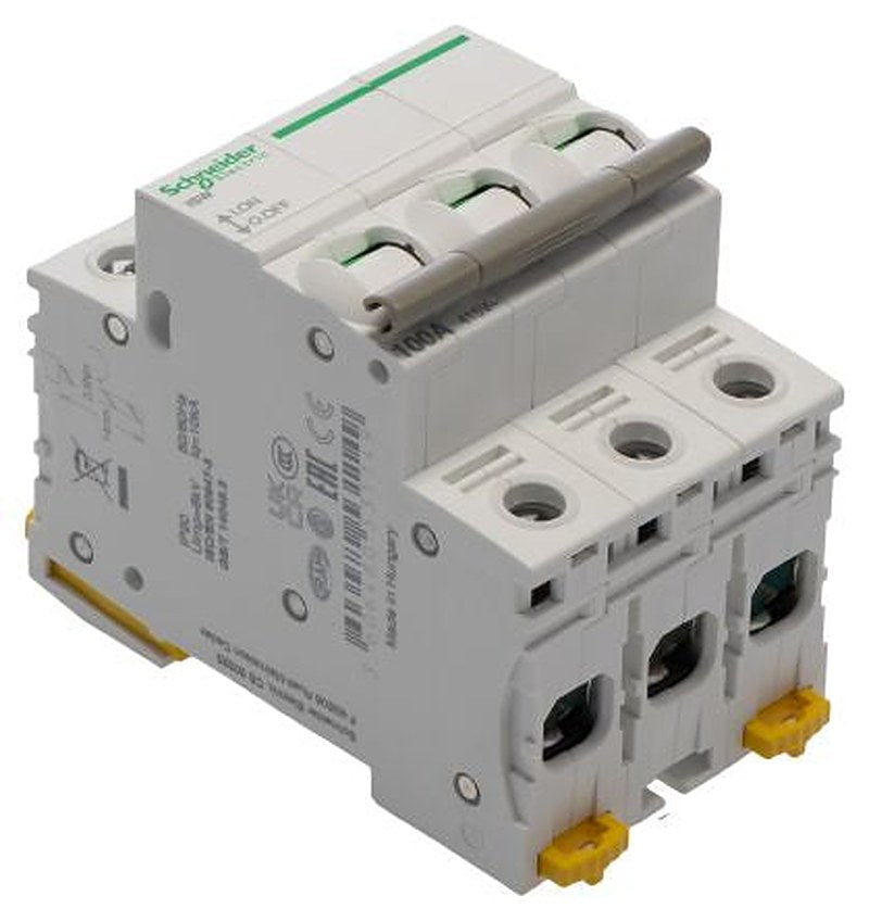 Schneider Electric 3-Pole DIN Rail Isolator Switch -, IP20, 100A