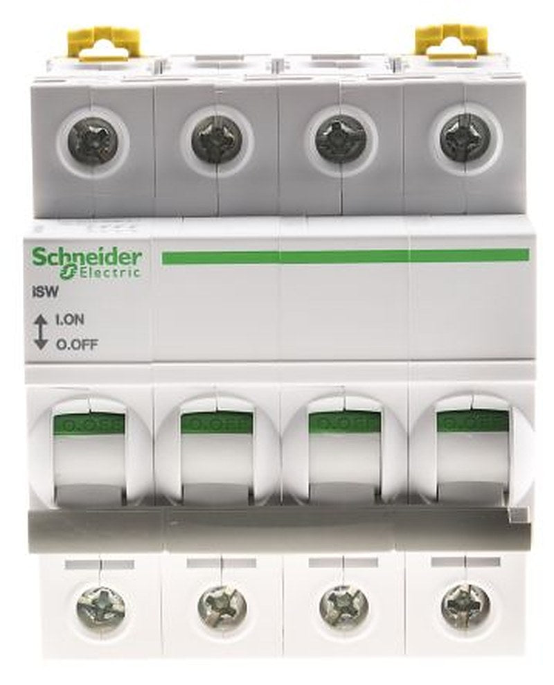 Schneider Electric 4-Pole DIN Rail Isolator Switch -, IP20, 63A