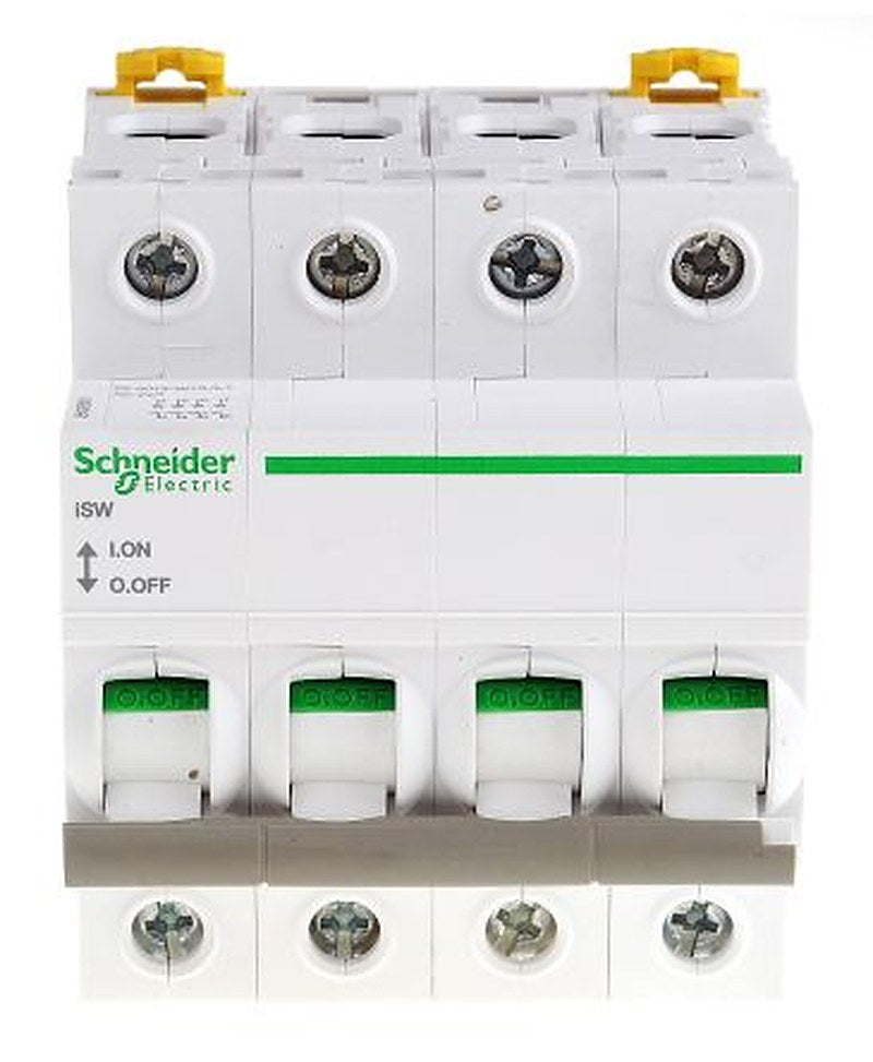Schneider Electric 4-Pole DIN Rail Switch Disconnector -, IP20, 100A
