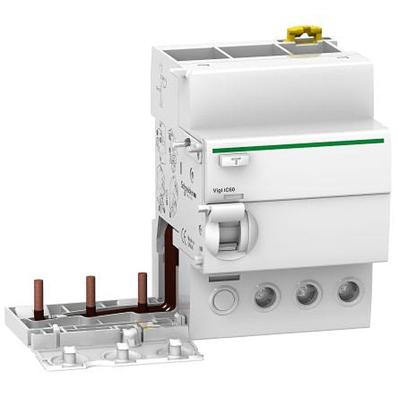 Schneider Electric Acti9 iC60 Series Residual Current Circuit Breaker, 63A, 3-Pole, 30 mA, Type A-SI, 1500 A 500V ac