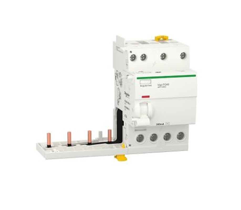 Schneider Electric Acti9 Series Residual Current Circuit Breaker, 63A, 4-Pole, 300 mA, Type AC, 500 A 230V ac