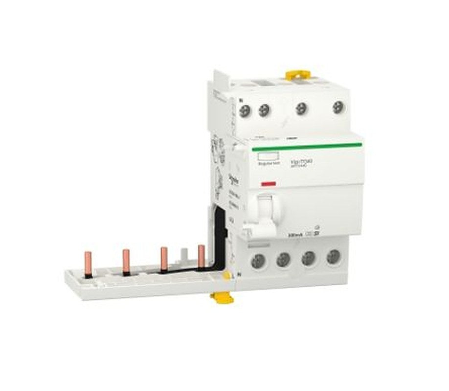 Schneider Electric Acti9 Series Residual Current Circuit Breaker, 40A, 4-Pole, 300 mA, Type AC, 500 A 230V ac