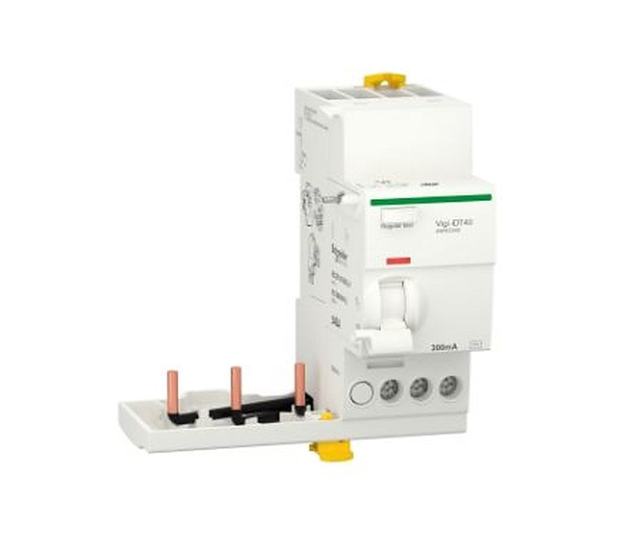 Schneider Electric Acti9 Series Residual Current Circuit Breaker, 40A, 3-Pole, 300 mA, Type AC, 500 A 400V ac