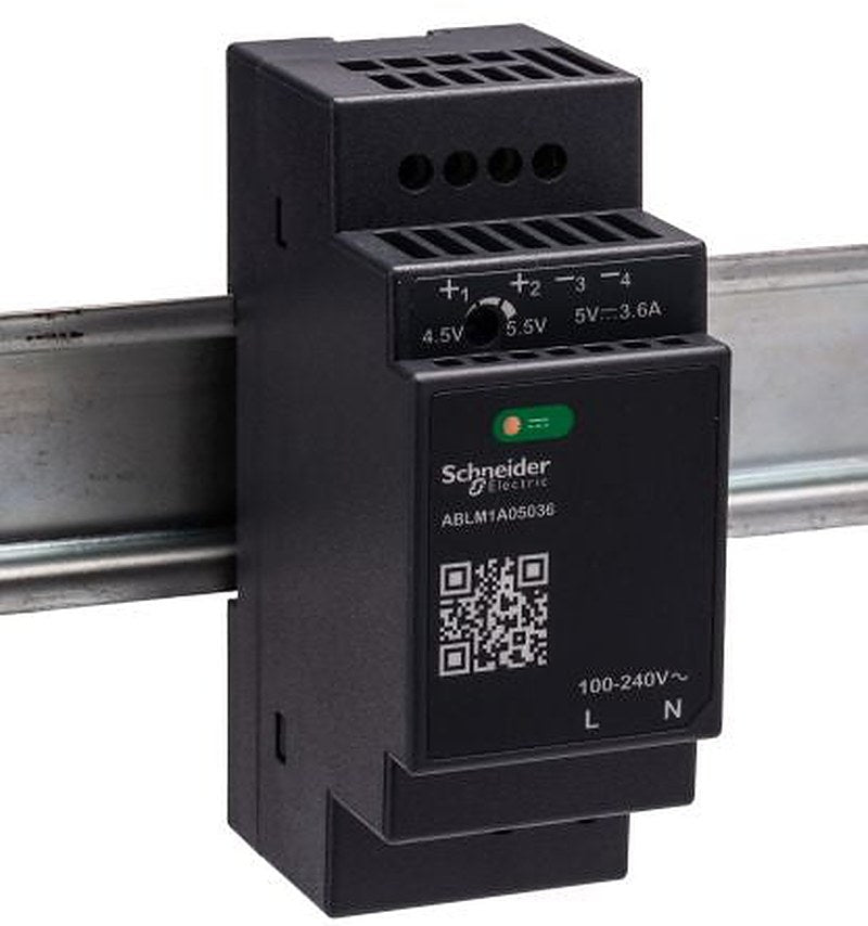 Schneider Electric Modicon ABL Regulated Switch Mode DIN Rail Power Supply 240V ac AC Input 5V dc, 3.6 A Output DC 18 W