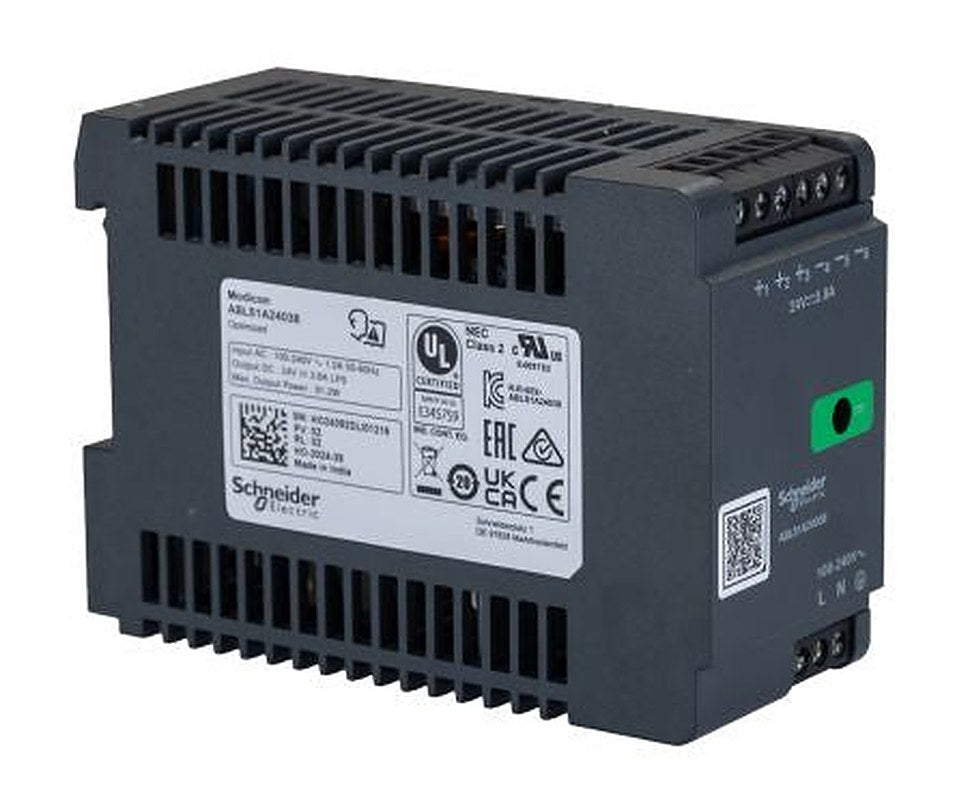 Schneider Electric Modicon ABL Power Supply DIN Rail Power Supply 240V ac AC Input 24V dc, 3.8 A Output DC 91.2 W